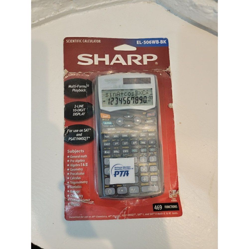 Sharp EL-506WB-BK scientific calculator new in package
